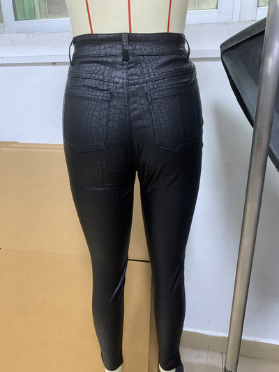 Femke | Gecoate skinny jeans met hoge taille