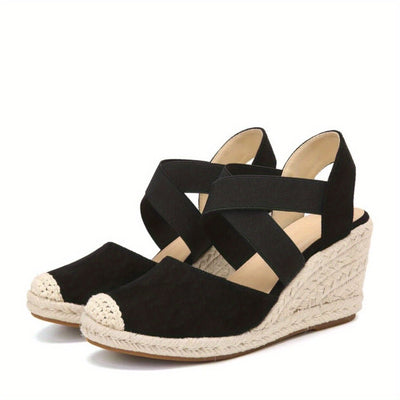 Nina | Dames espadrilles met sleehak