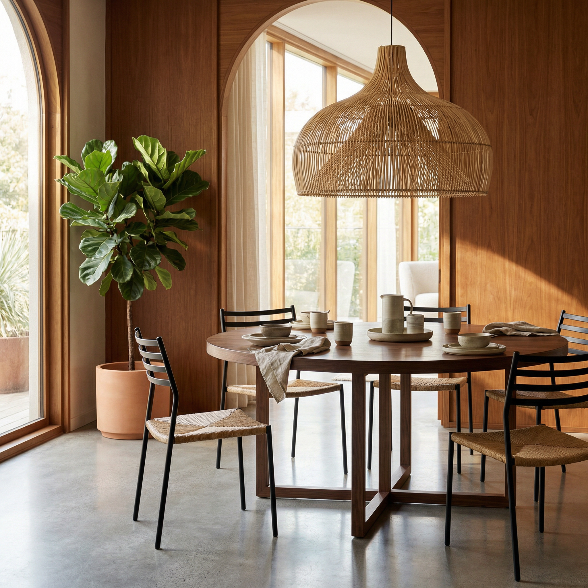 Veluné - Japanese Rattan Pendant Light