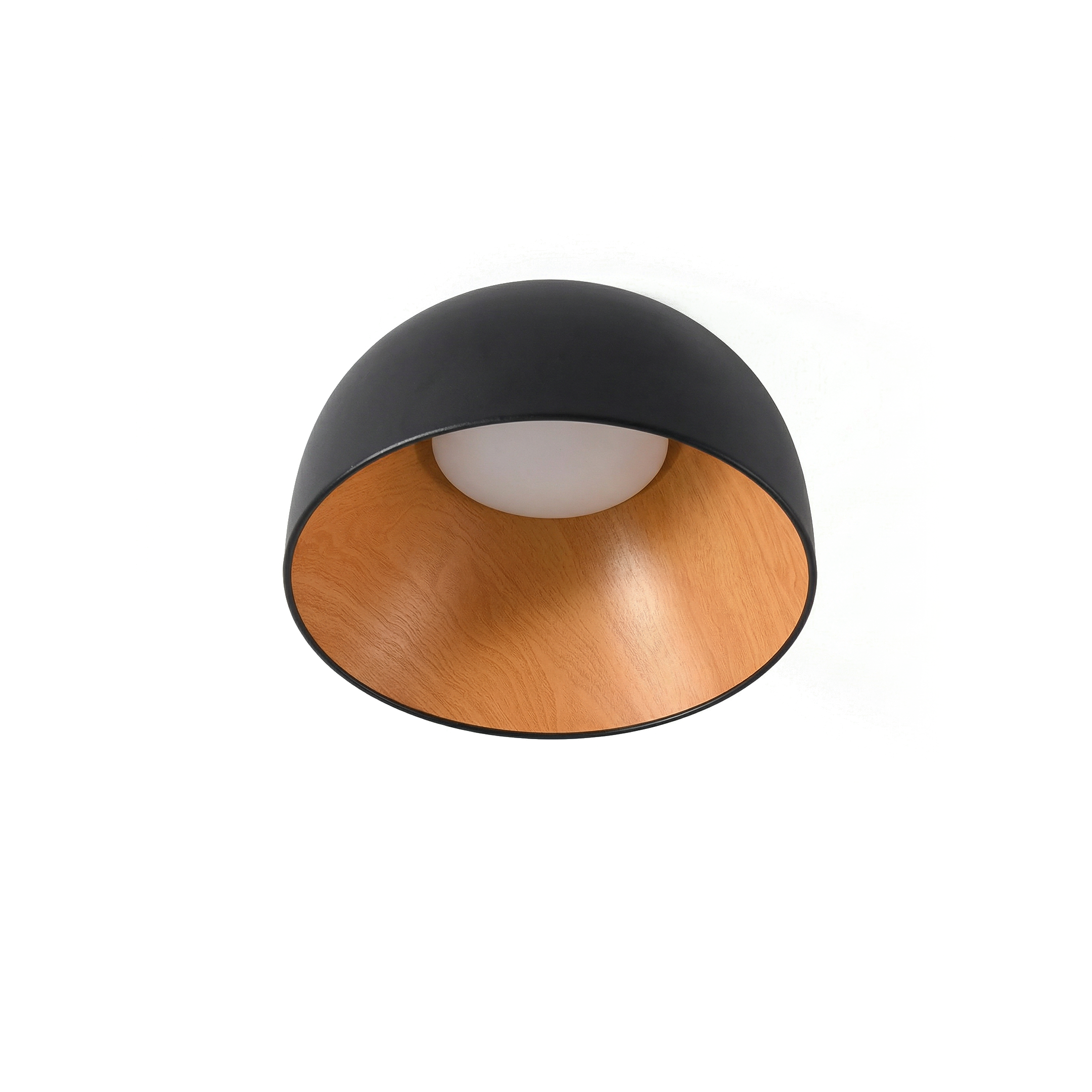 Aubrey - Black Metal Wood Ceiling Lamp