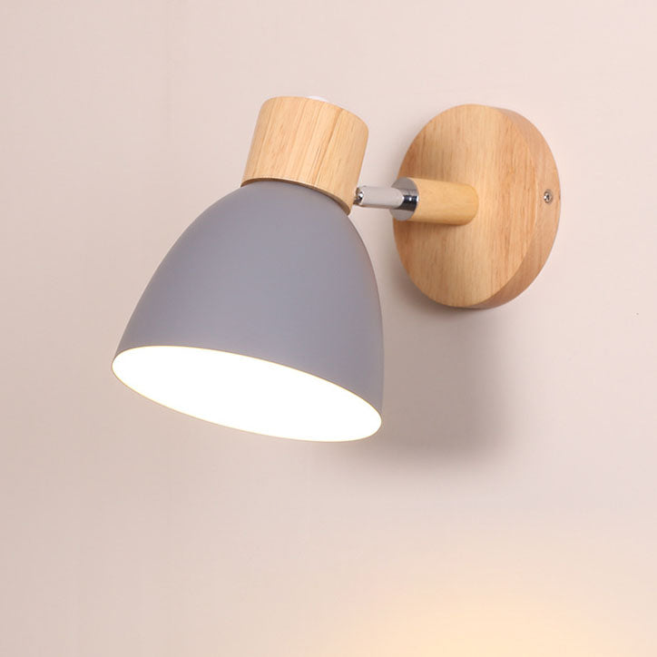 Nelvira – Minimalist Wooden Cone LED Wall Light