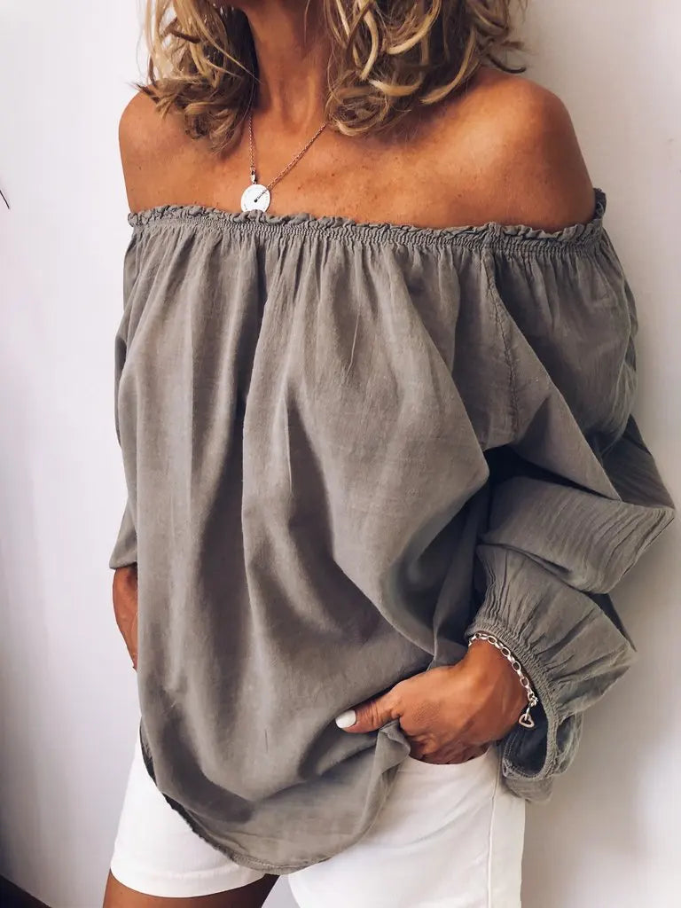 Kylie | Off-the-Shoulder Blouse with Elegant Balloon Sleeves 