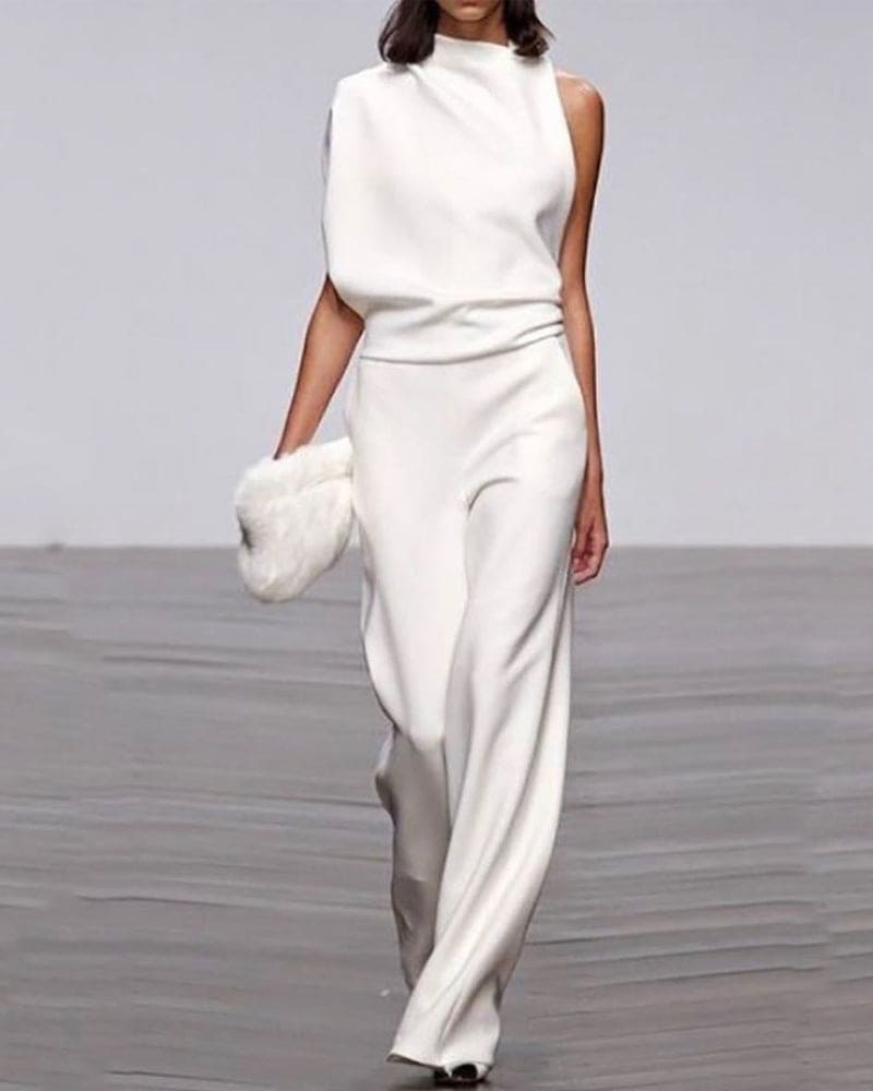 KATE | Stylish jumpsuit with a stand-up collar 