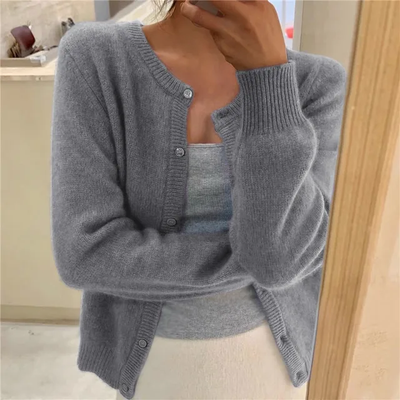 Emma | Plain knitted women's cardigan
