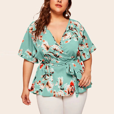 Evelina - Floral Wrap Top