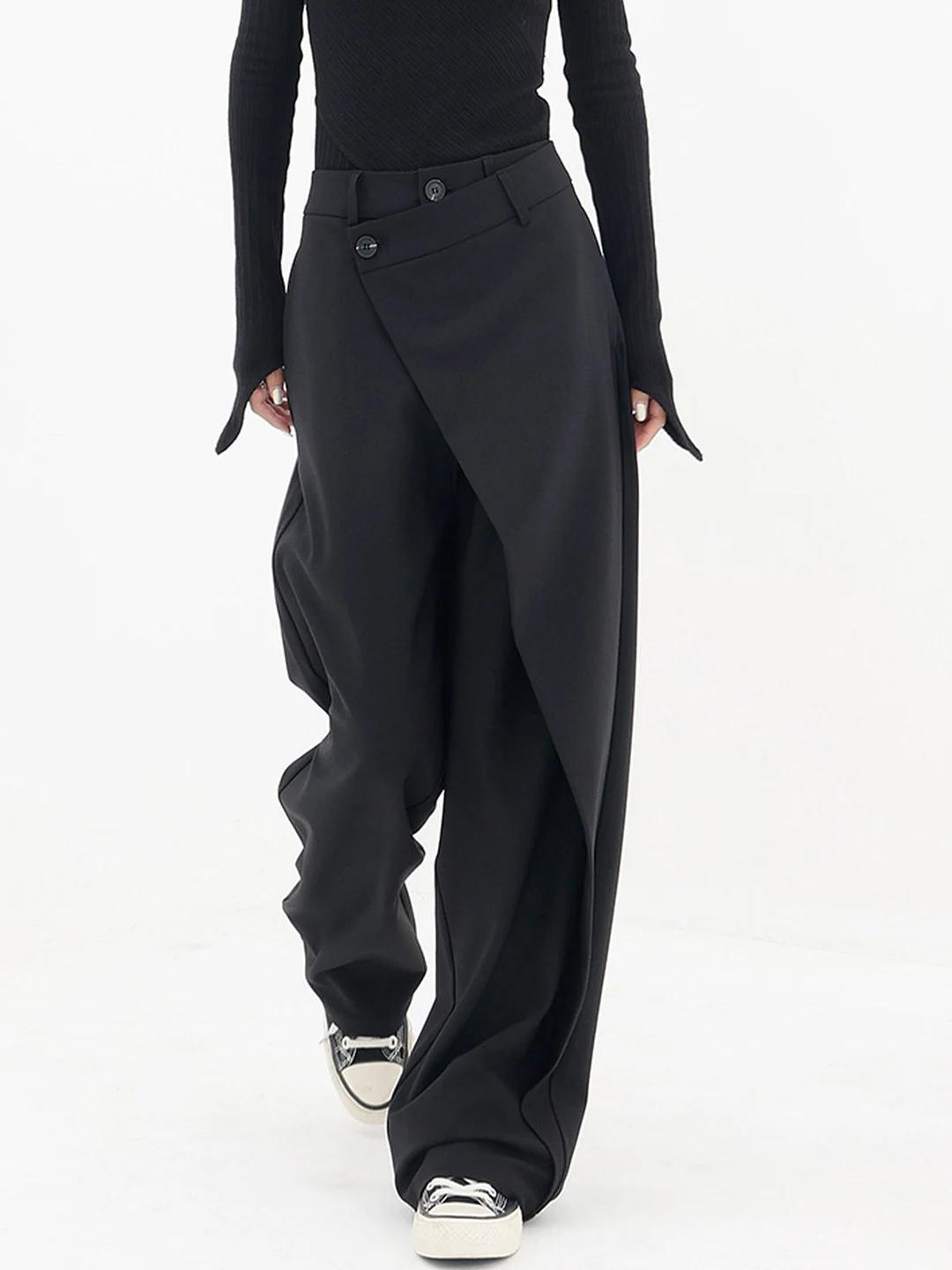 Flattering Asymmetrical Waist Women's Trousers