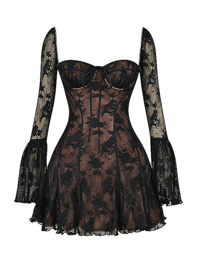 Sabrina - Vintage jurk met lange mouwen voor Vrouwen
