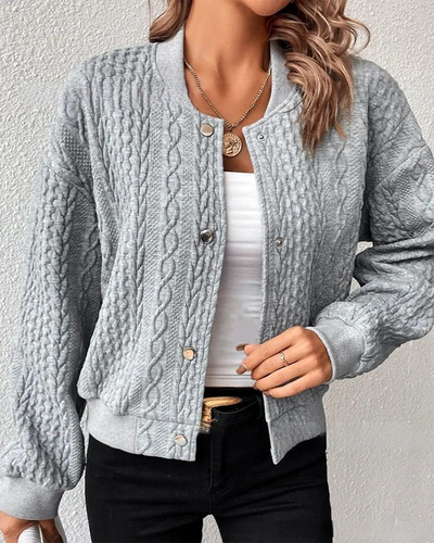 Xanthe - Chique Vest in Getextureerde Stof
