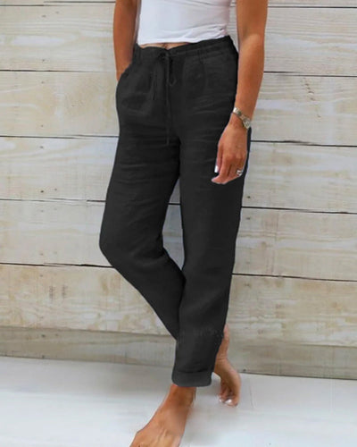 Women's linen summer trousers