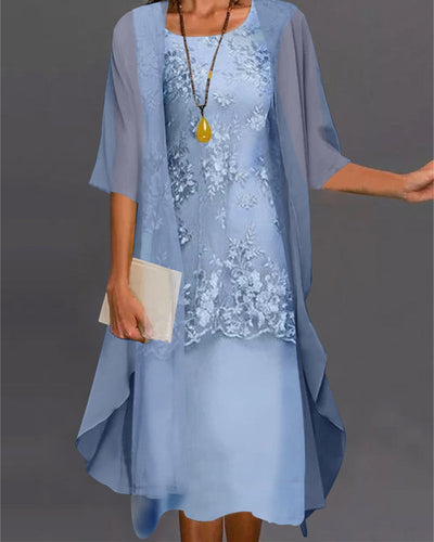 2 stuks Elegante jurk van zijdechiffon