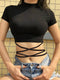 Zafira - Strappy Cross-Back Crop Top