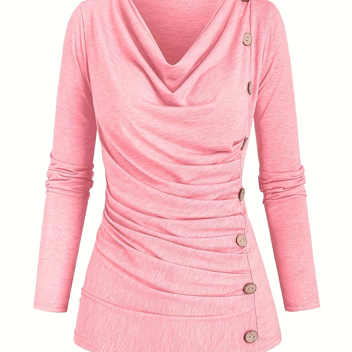 Lotte | Plain knitted top with turtleneck and ruffles