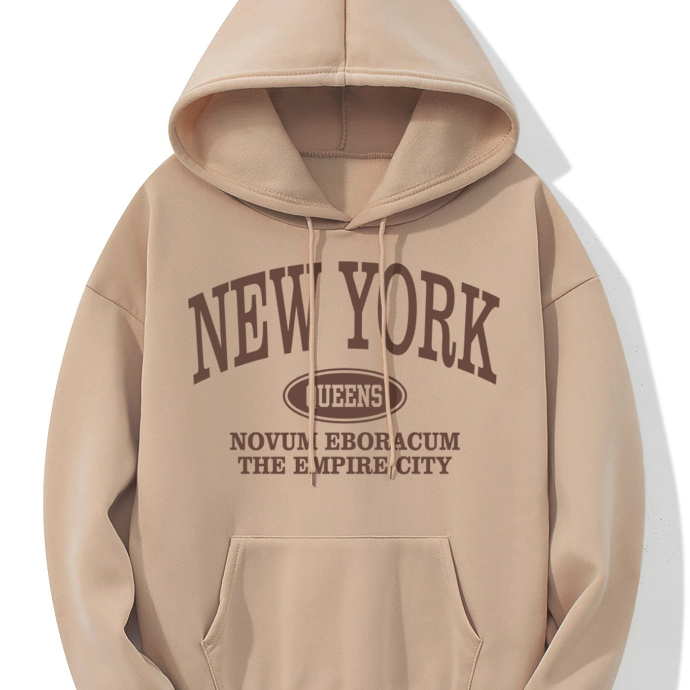 Nina | Hoodie met New Yorkse letterprint en kangoeroezak