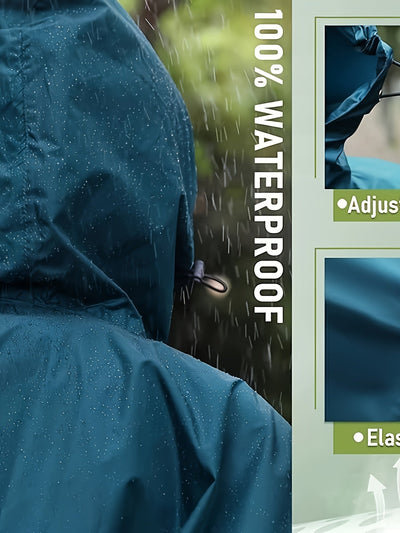 Nina | Waterdichte damesregenponcho met capuchon en zakken