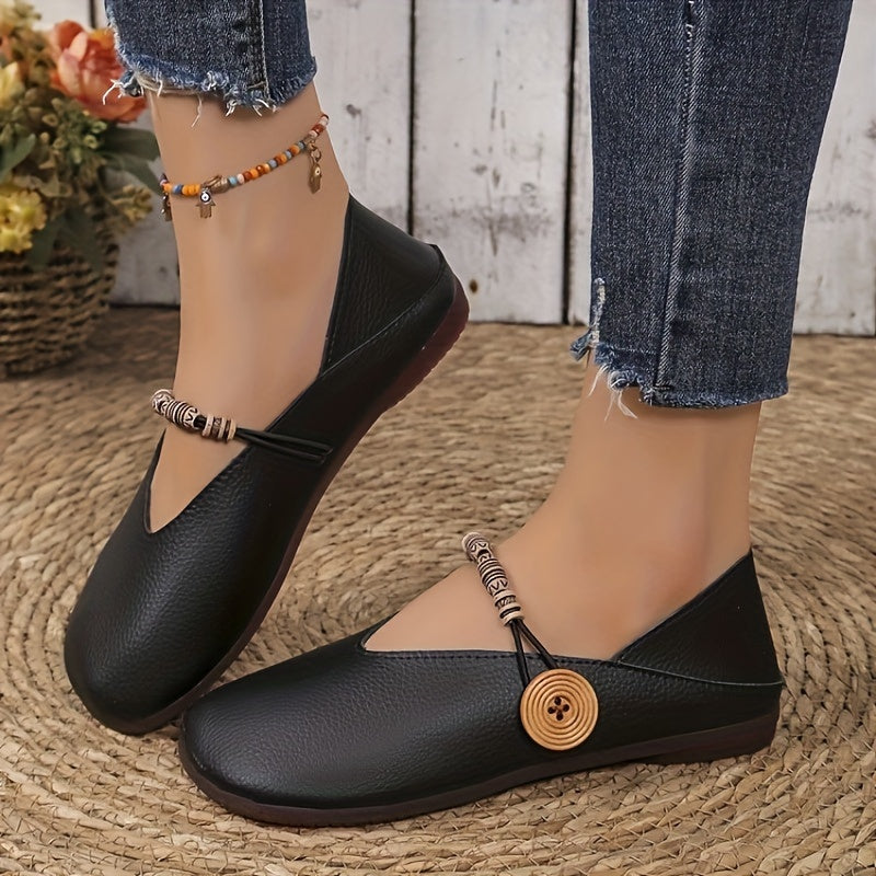 Nina | Comfortabele dames mocassins met knoopsluiting