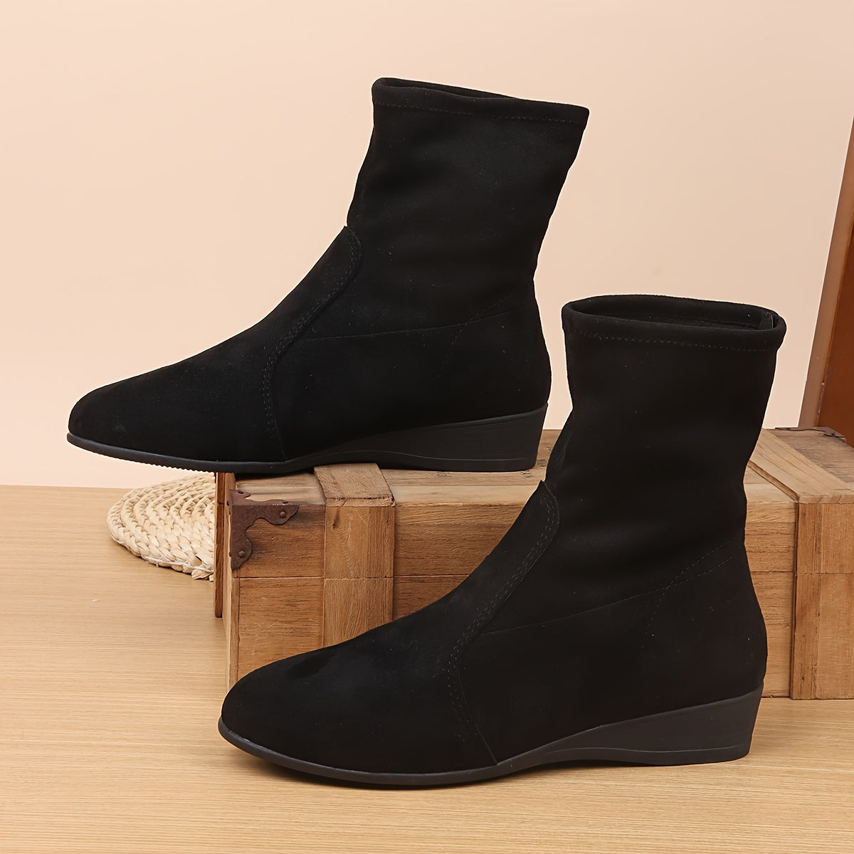 Lize | Black cotton women's boots