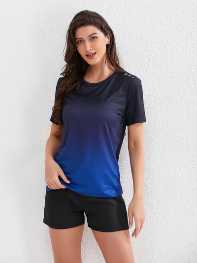 Lotte | Women's ombre short-sleeved sports T-shirt