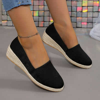 Robin | Effen kleur casual pumps met zachte zool