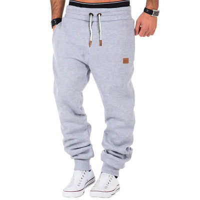 Max Comfort | Effen heren trainingsbroek met koord en elastiek in de taille