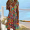 Calista - Vibrant Abstract Circle Dress