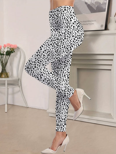 Nina | Luipaardprint skinny leggings met hoge taille