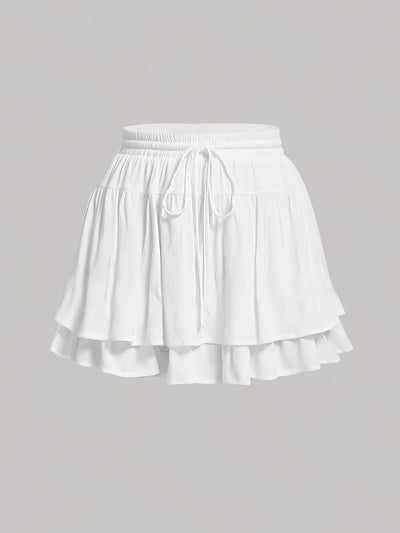 Lara | High-waisted pleated A-line mini skirt