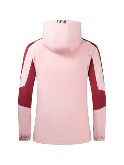 | Linde | Sportieve dames outdoorjas met capuchon in bijpassende kleuren en ritszakken
