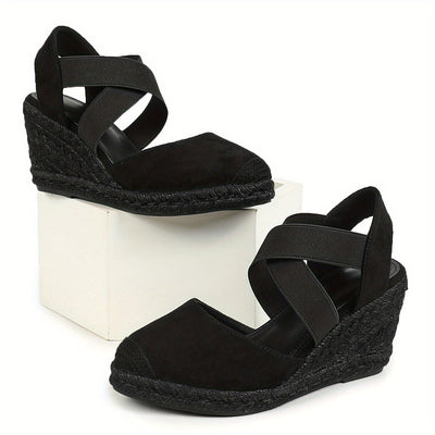 Nina | Dames espadrilles met sleehak