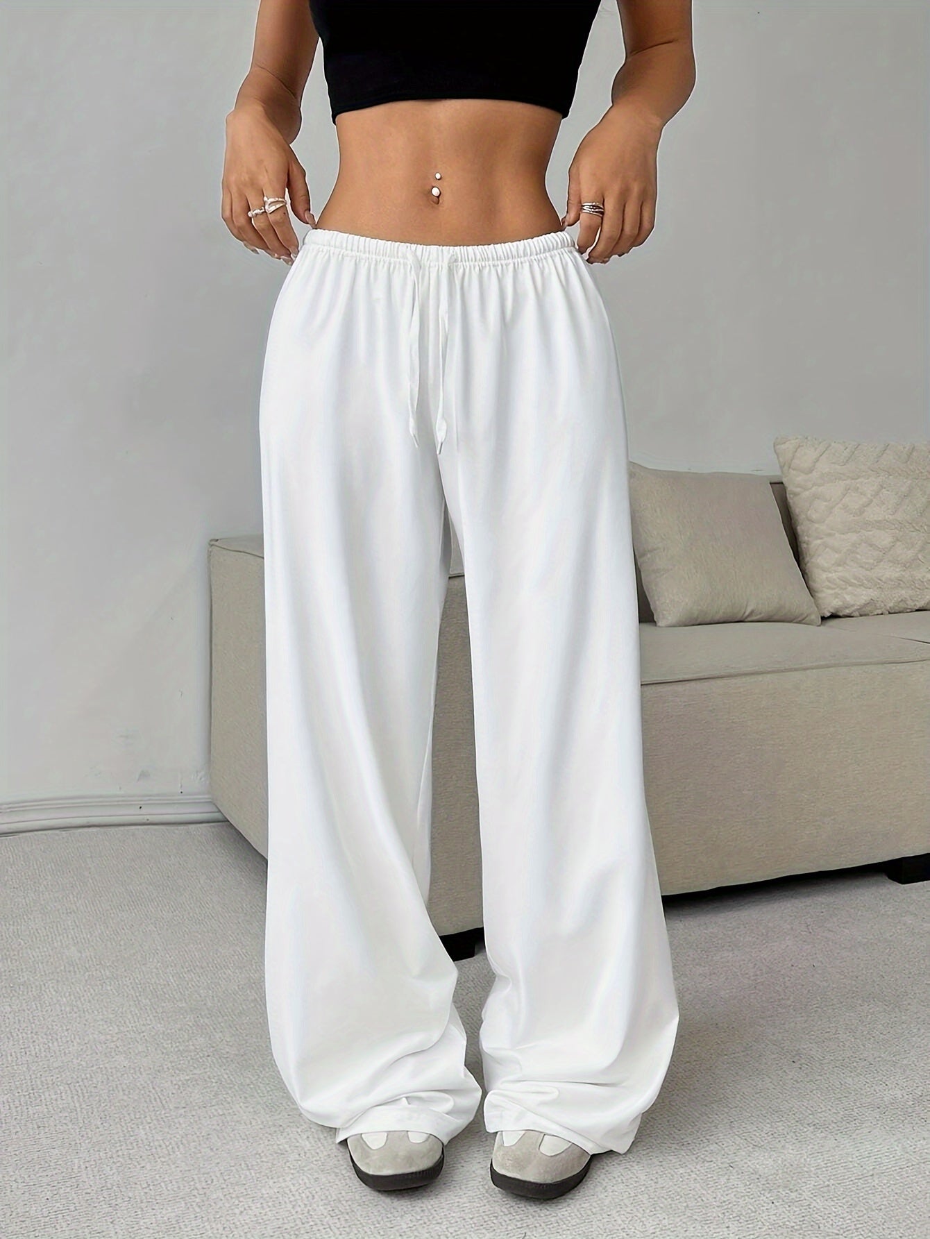 Elise | Women's casual wide-leg sweatpants in solid color