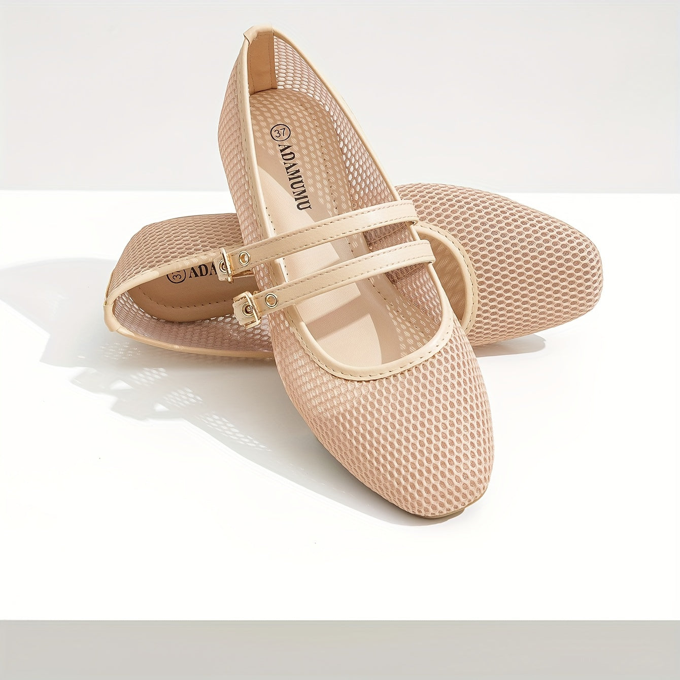 Sophie | Ademend mesh balletschoenen met gesp