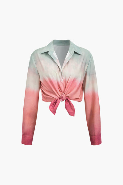 Sorcha - Stijlvolle Ombre Touch Dames Langemouwen Shirt