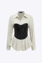 Mia - Gedurfde Patchwork Statement Dames Langemouw Shirt