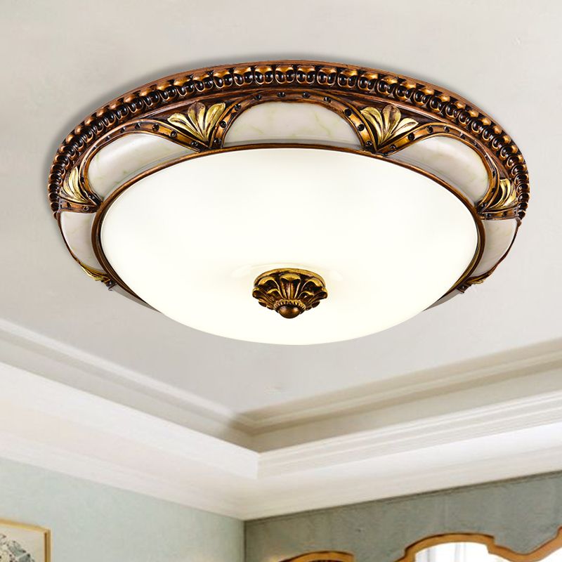 Alvaris – Vintage LED Ceiling Light with Brass Floral Design