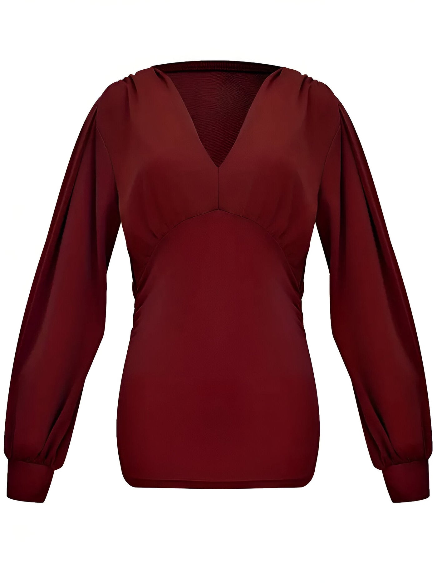 Caylee - Getailleerde Casual Blouse met Lantaarnmouwen