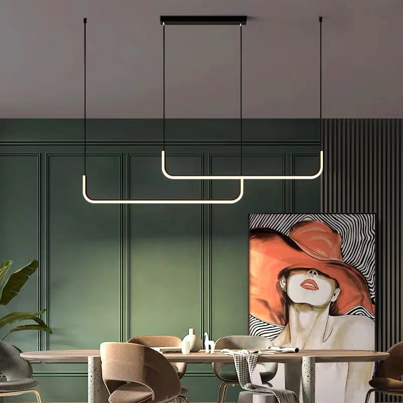 Elysian – Modern LED Pendant Light in Gold & Black