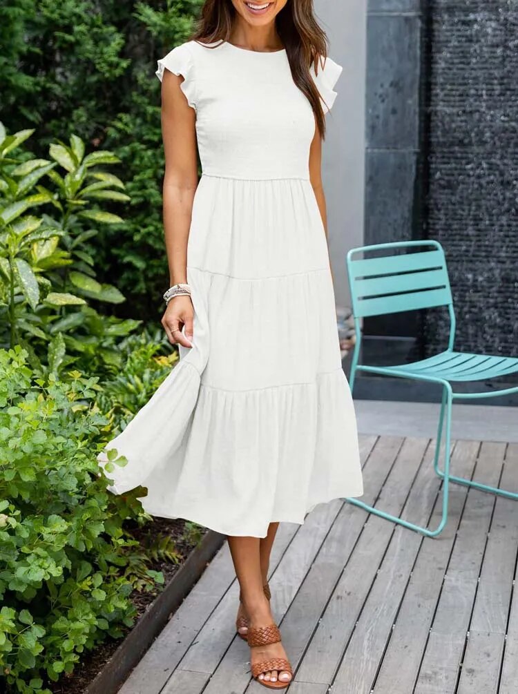 Sabrina - casual geplooide maxi jurk