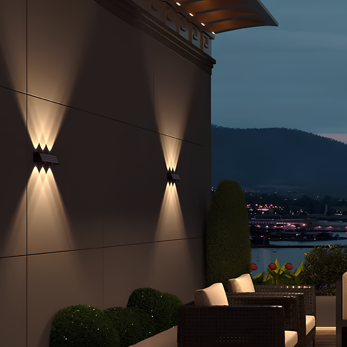 Aurivex - Solar LED Wall Light Warm White Outdoor