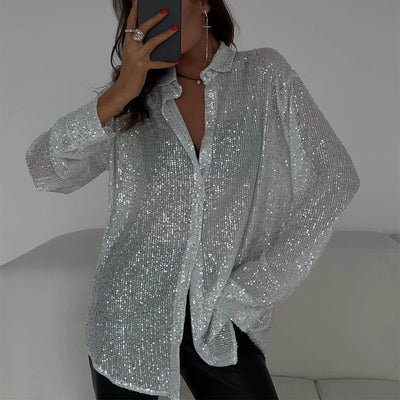 Jazara - Silver Sequin Blouse