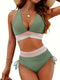 Emma | Bikini set with a V-neck top and high-waisted bottoms 