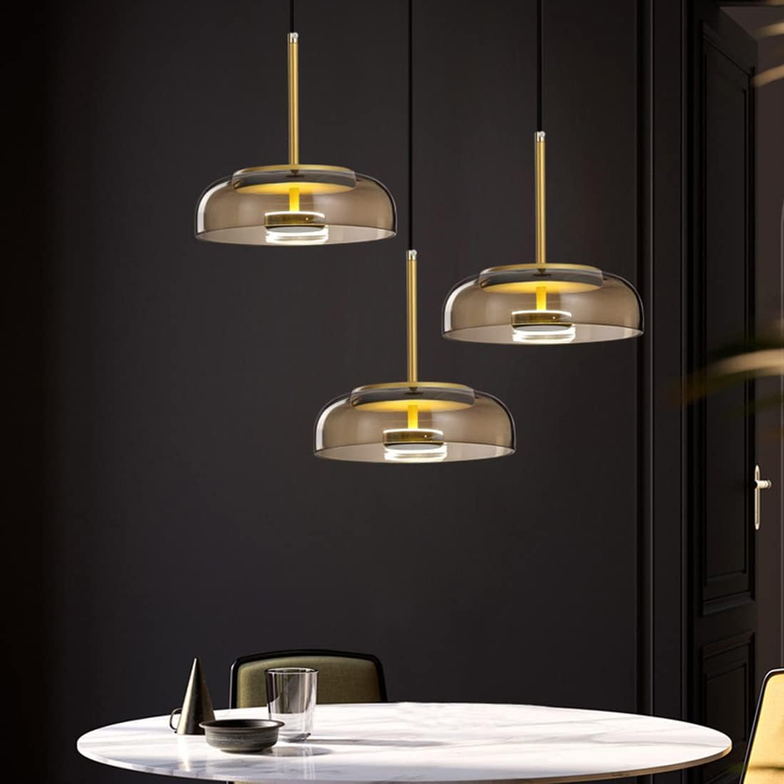 Orlenra - Glass LED Pendant Light for Dining Room