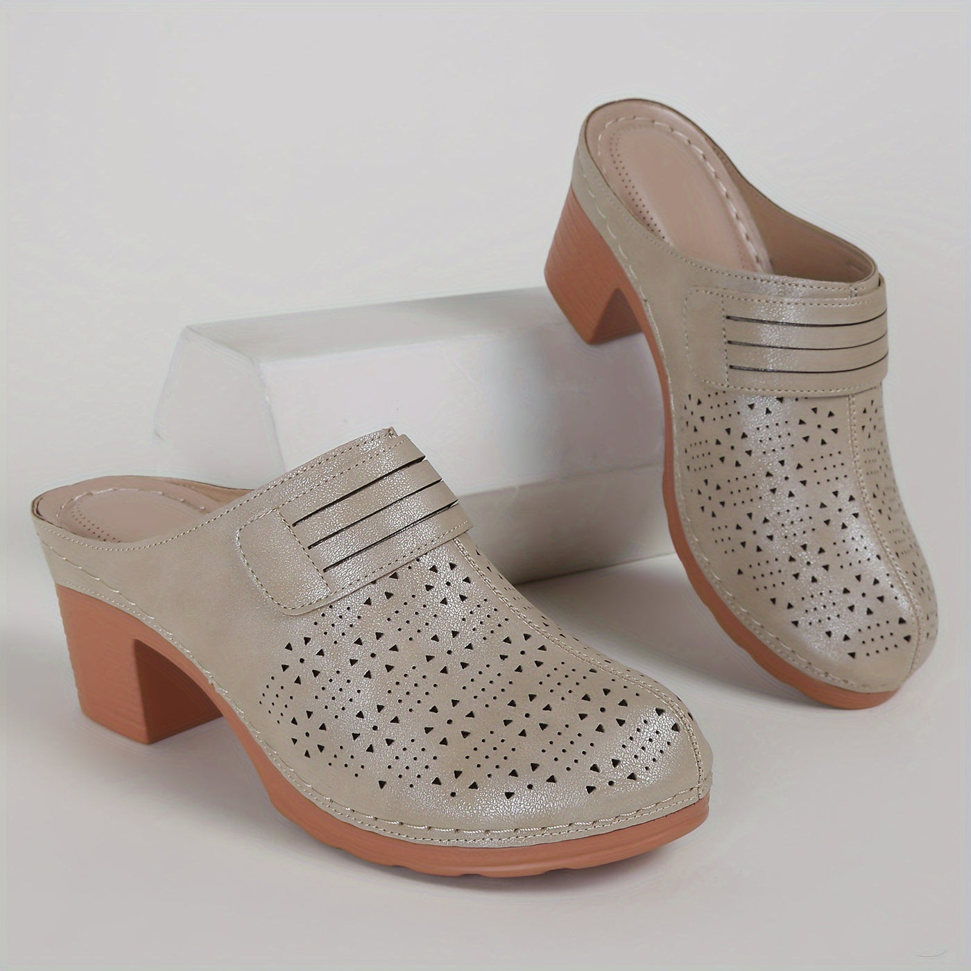 Nina | Dames sandalen met dikke hak