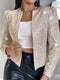 Emma | Elegant sequin blazer in solid color