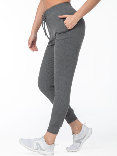 Emma | Comfortabele zwarte sportieve damesbroek met hoge taille