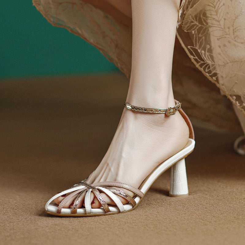 Janicka - Open Toe Stiletto Heels