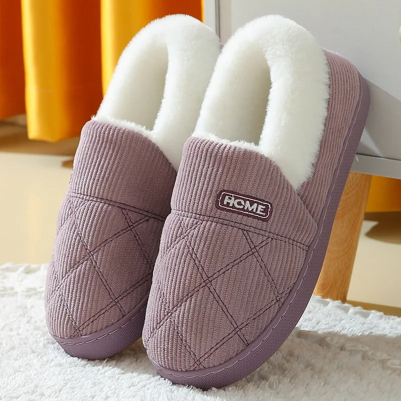 Mila | Warme dames pantoffels met dikke voering・Compact en comfortabel