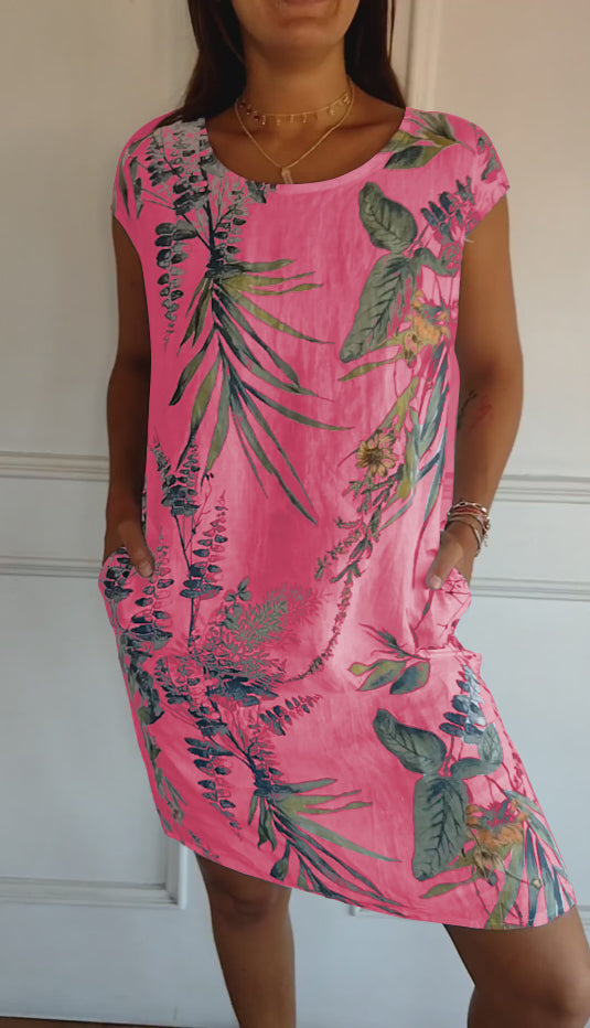 Joslyn - casual printed zomerjurk