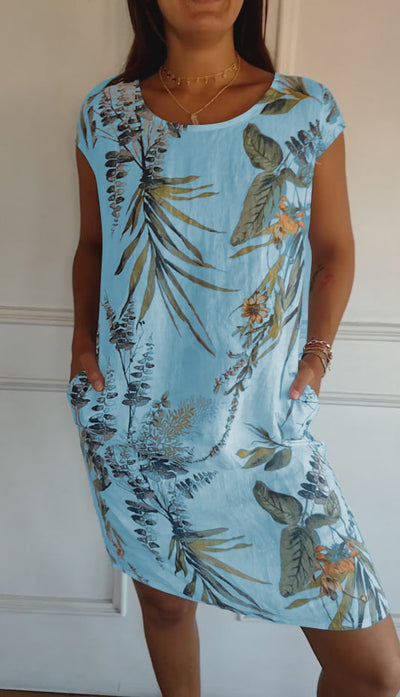Joslyn - casual printed zomerjurk