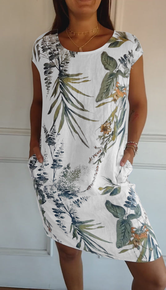 Joslyn - casual printed zomerjurk