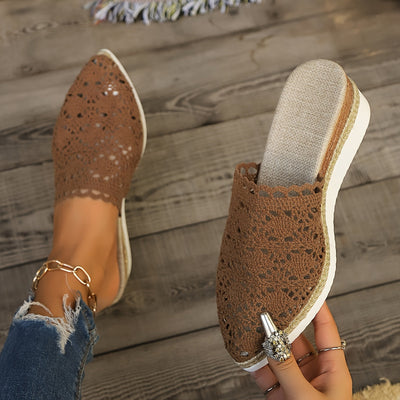 Lotte | Crochet lace sandals with high heels