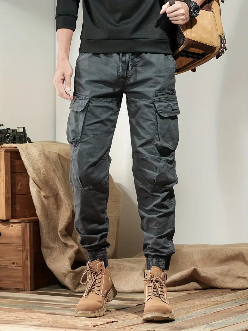 Stevige heren cargobroek met meerdere zakken - casual outdoorbroek